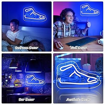 オーダーメイド　ネオンサイン スニーカー　白 ハイカット アメリカン オリジナル 253c096452a6770067001f289d2dbc